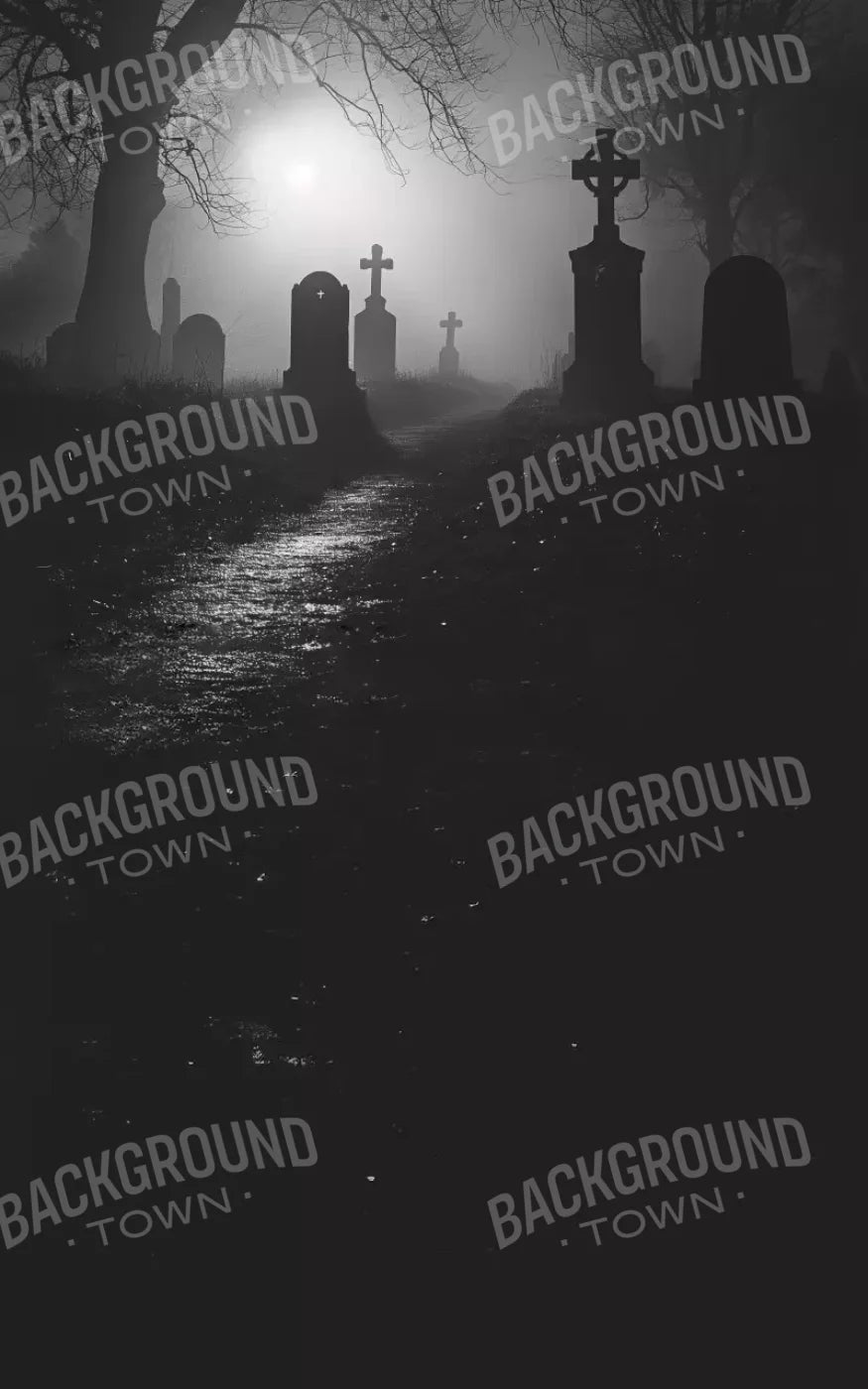 Black Cemetery Backdrop for Photography