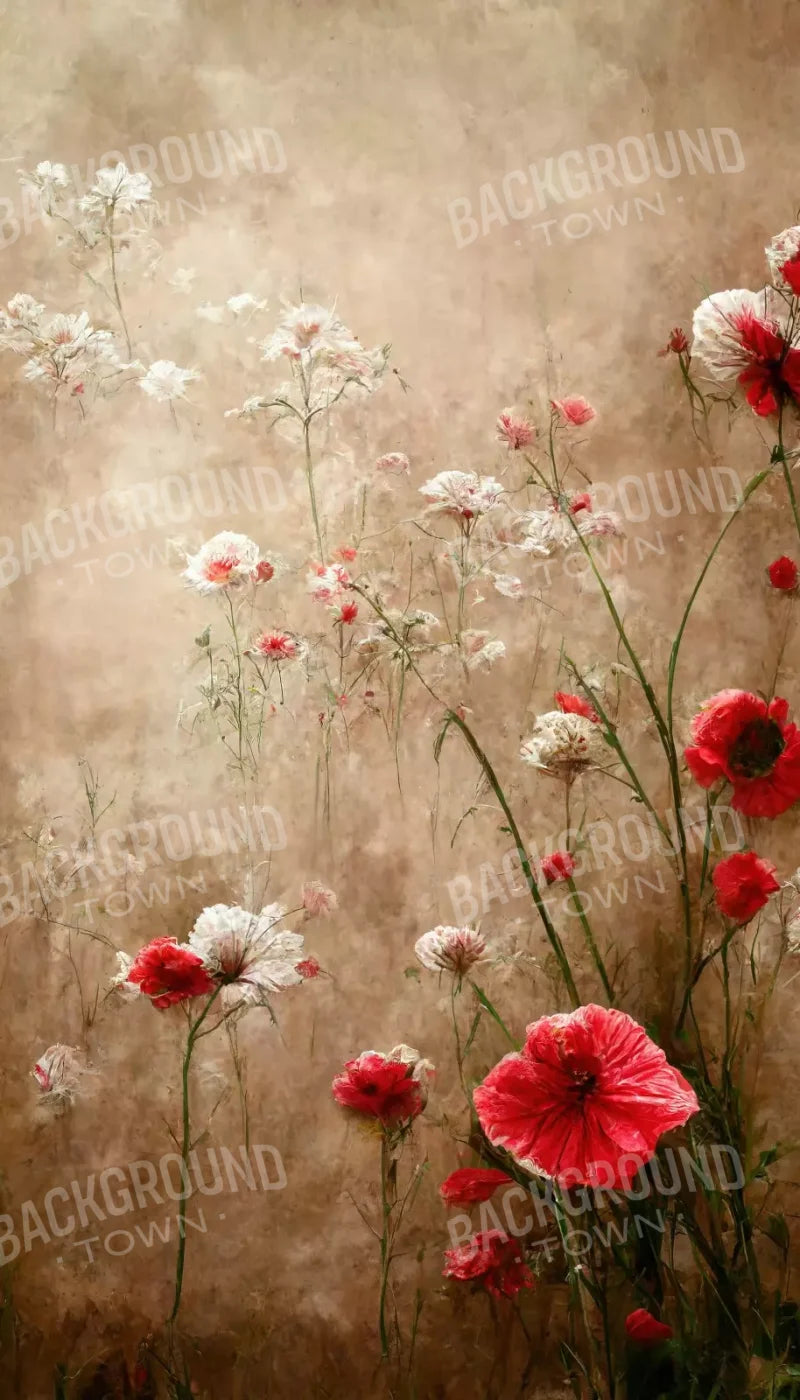 Foggy Flower Field 8’X14’ Ultracloth (96 X 168 Inch) Backdrop