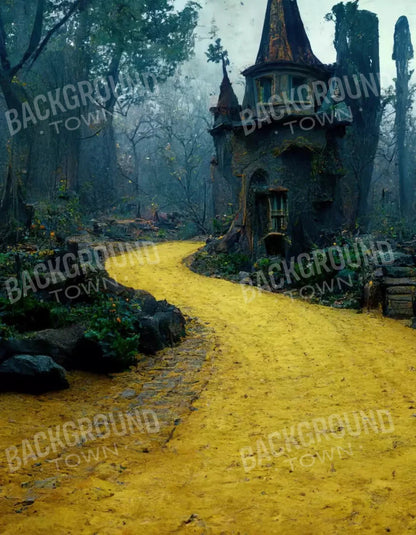 Follow The Mustard Road 6X8 Fleece ( 72 X 96 Inch ) Backdrop