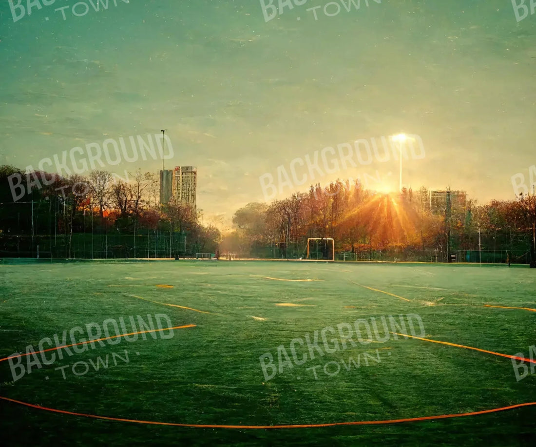 Football At Dusk 5X42 Fleece ( 60 X 50 Inch ) Backdrop