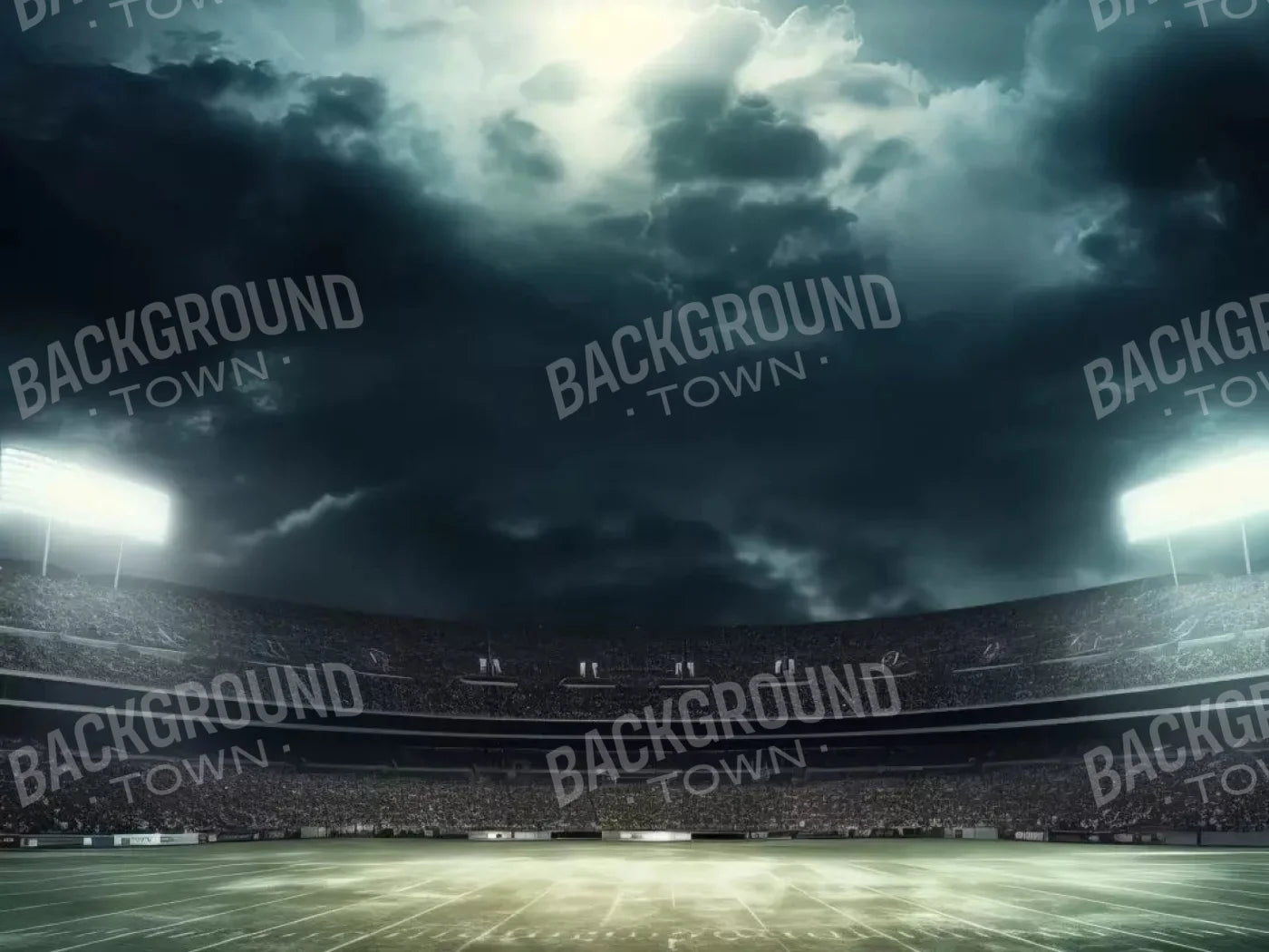 Football Stadium Intense 10X8 Fleece ( 120 X 96 Inch ) Backdrop
