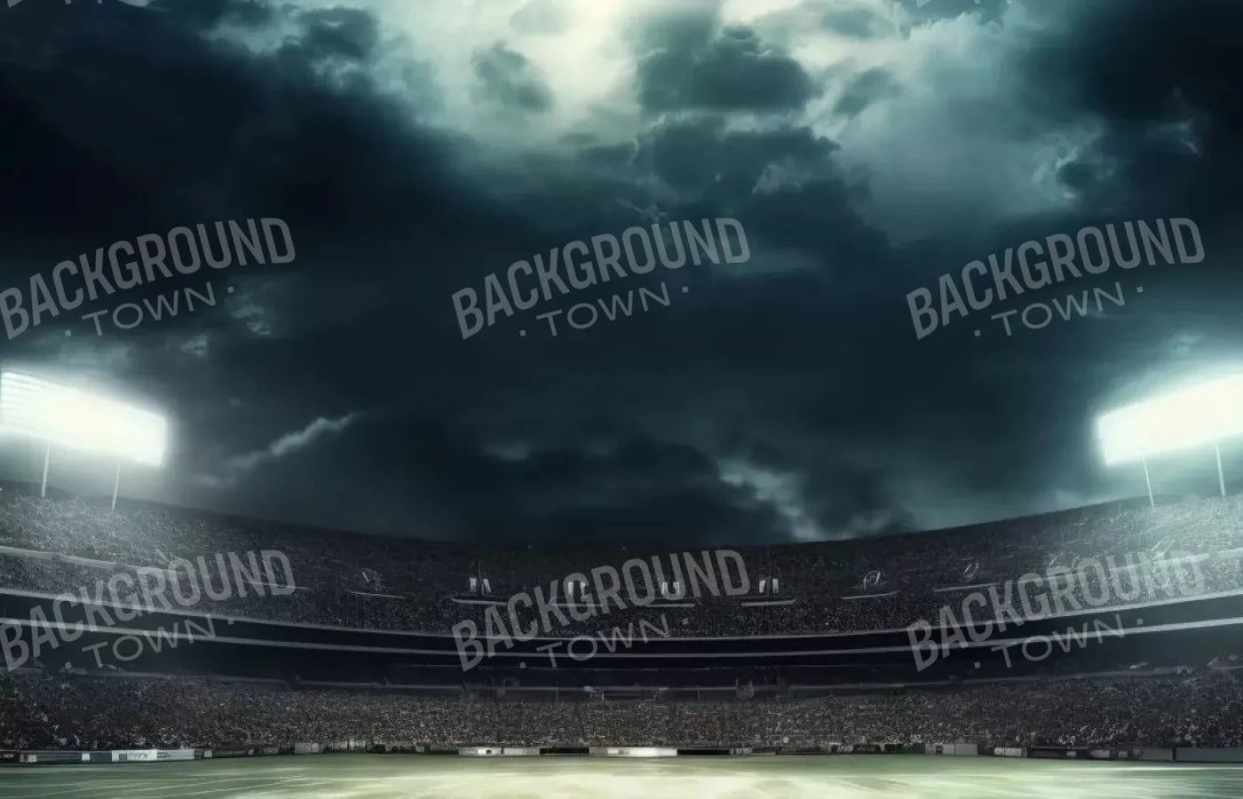 Football Stadium Intense 12X8 Ultracloth ( 144 X 96 Inch ) Backdrop