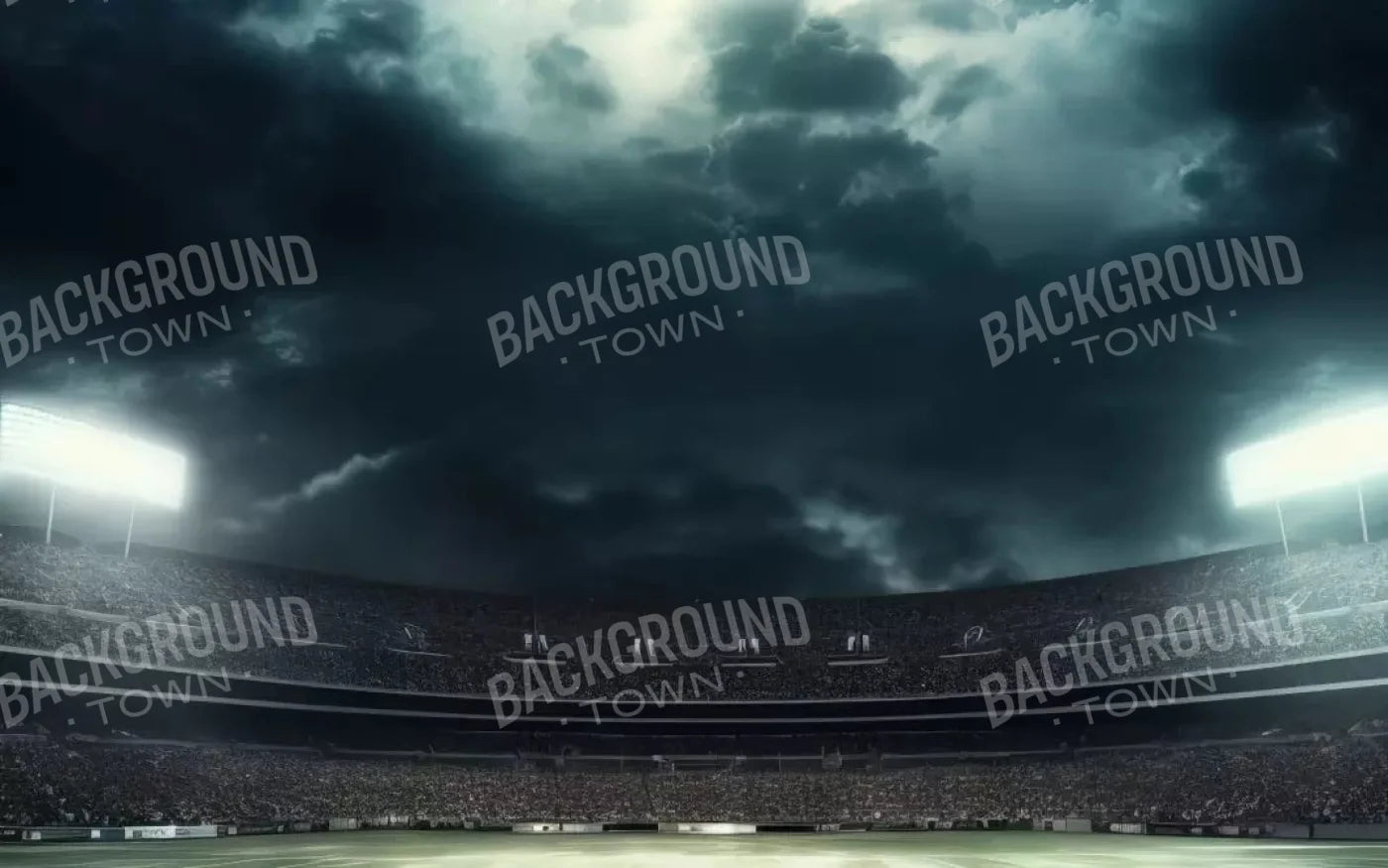 Football Stadium Intense 14X9 Ultracloth ( 168 X 108 Inch ) Backdrop
