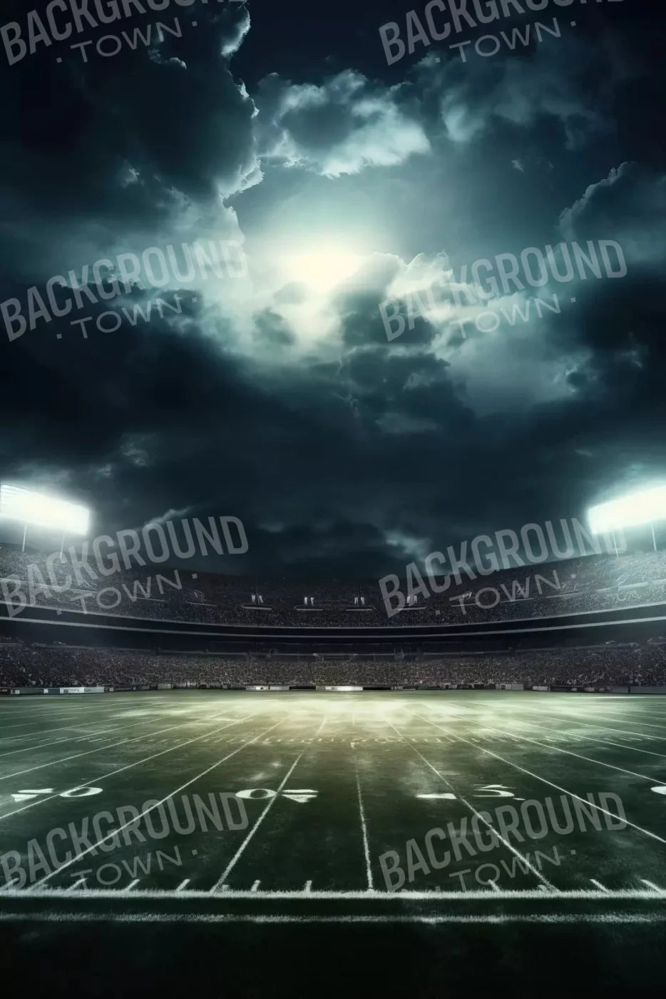 Football Stadium Intense 5X8 Ultracloth ( 60 X 96 Inch ) Backdrop