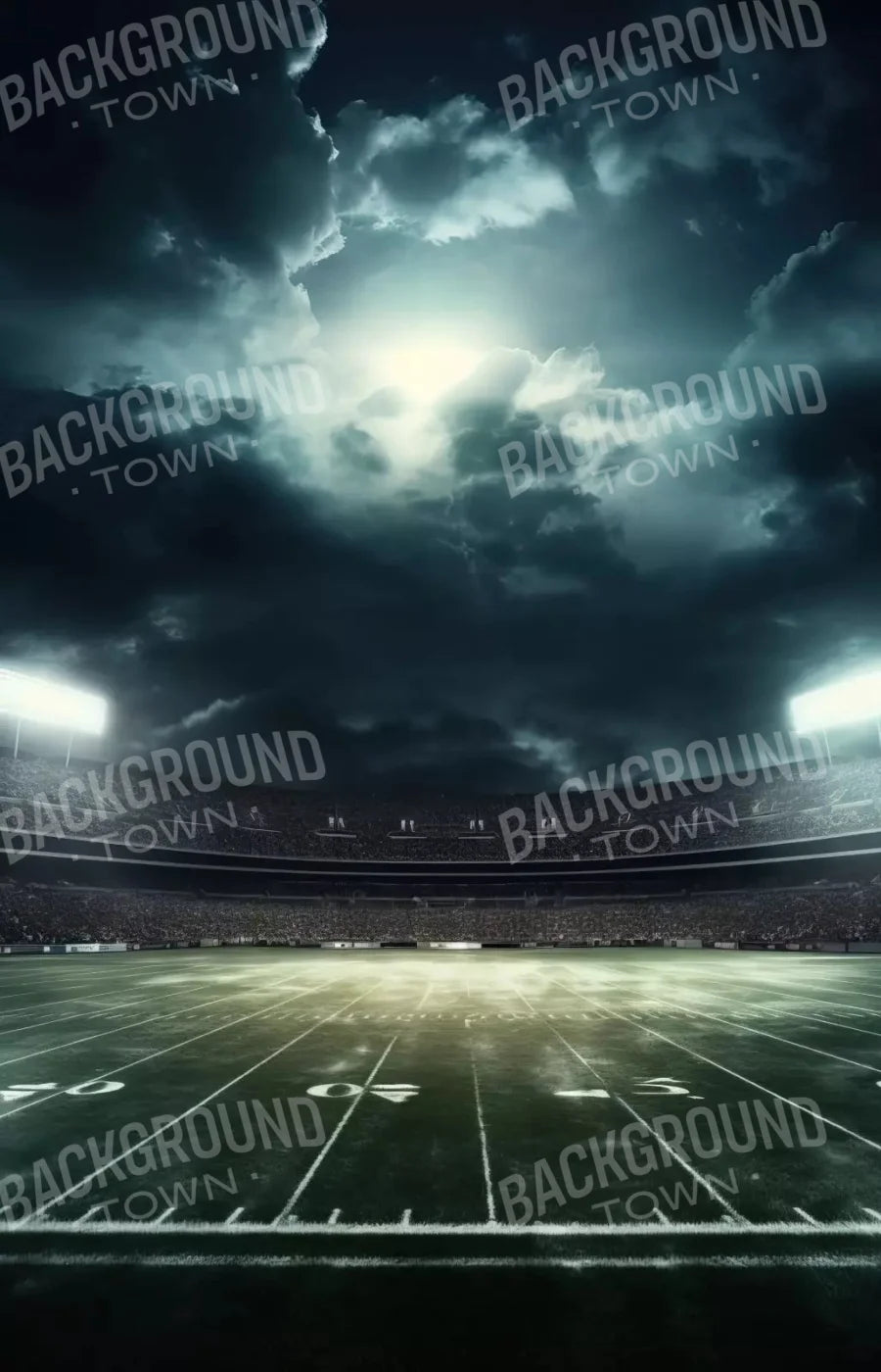 Football Stadium Intense 8X12 Ultracloth ( 96 X 144 Inch ) Backdrop