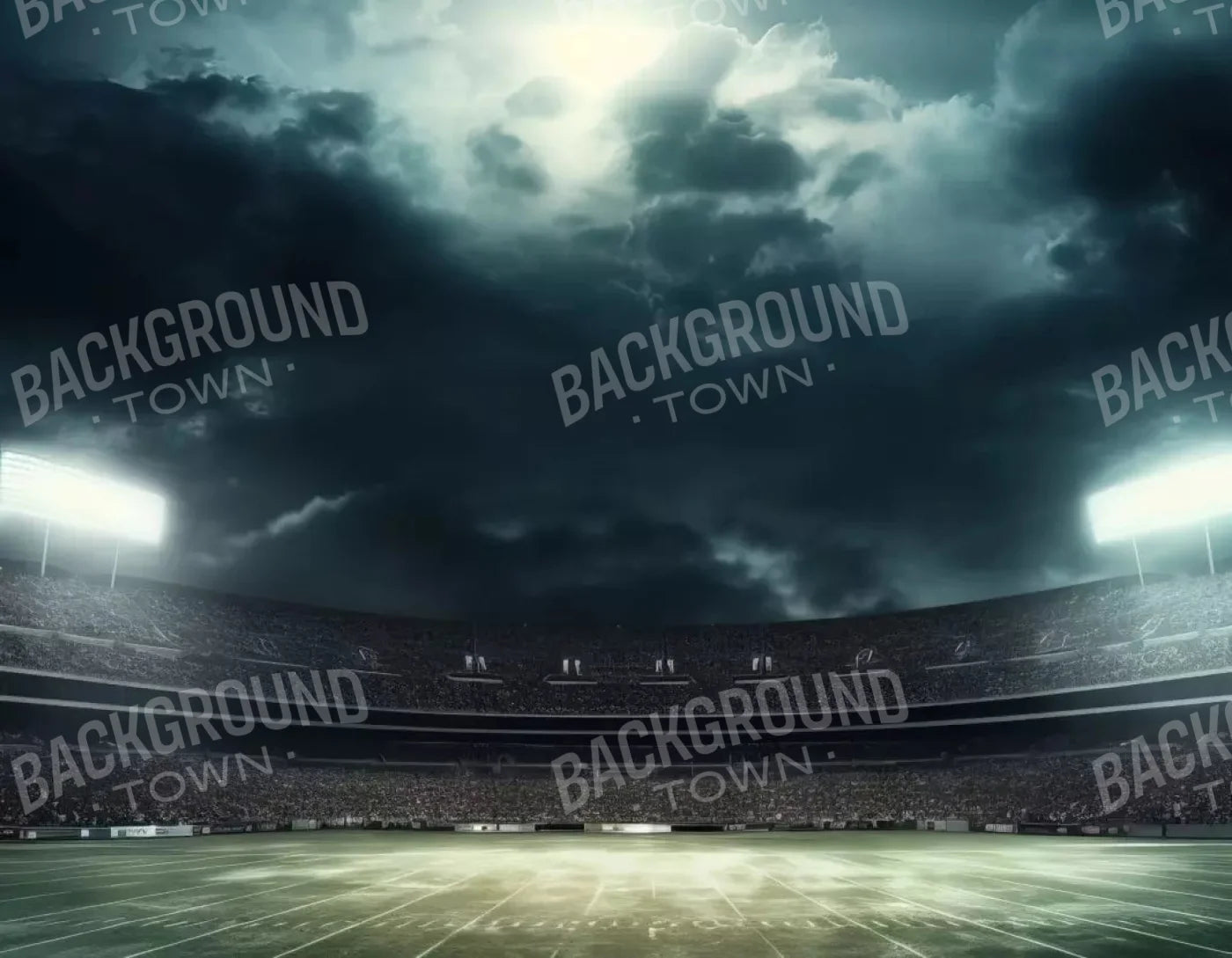 Football Stadium Intense 8X6 Fleece ( 96 X 72 Inch ) Backdrop
