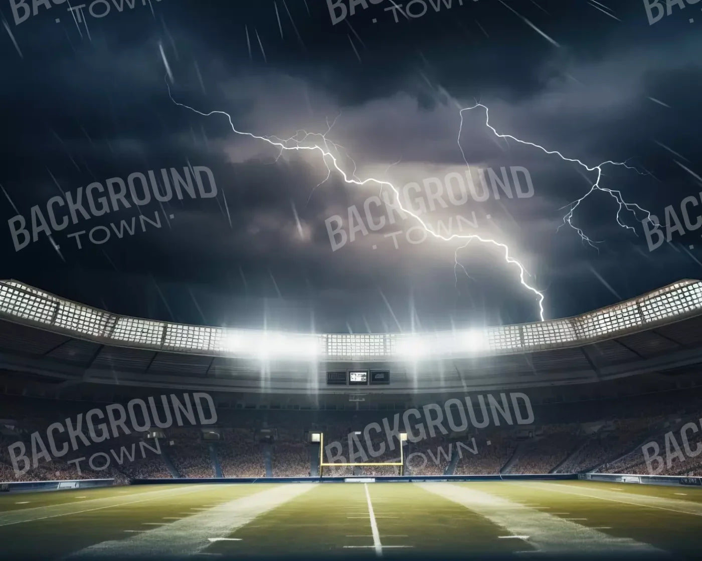 Football Stadium Intense Ii 10’X8’ Fleece (120 X 96 Inch) Backdrop