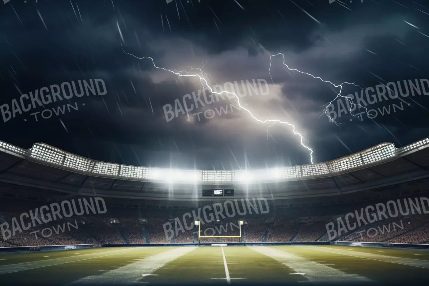 Football Stadium Intense Ii 12’X8’ Ultracloth (144 X 96 Inch) Backdrop