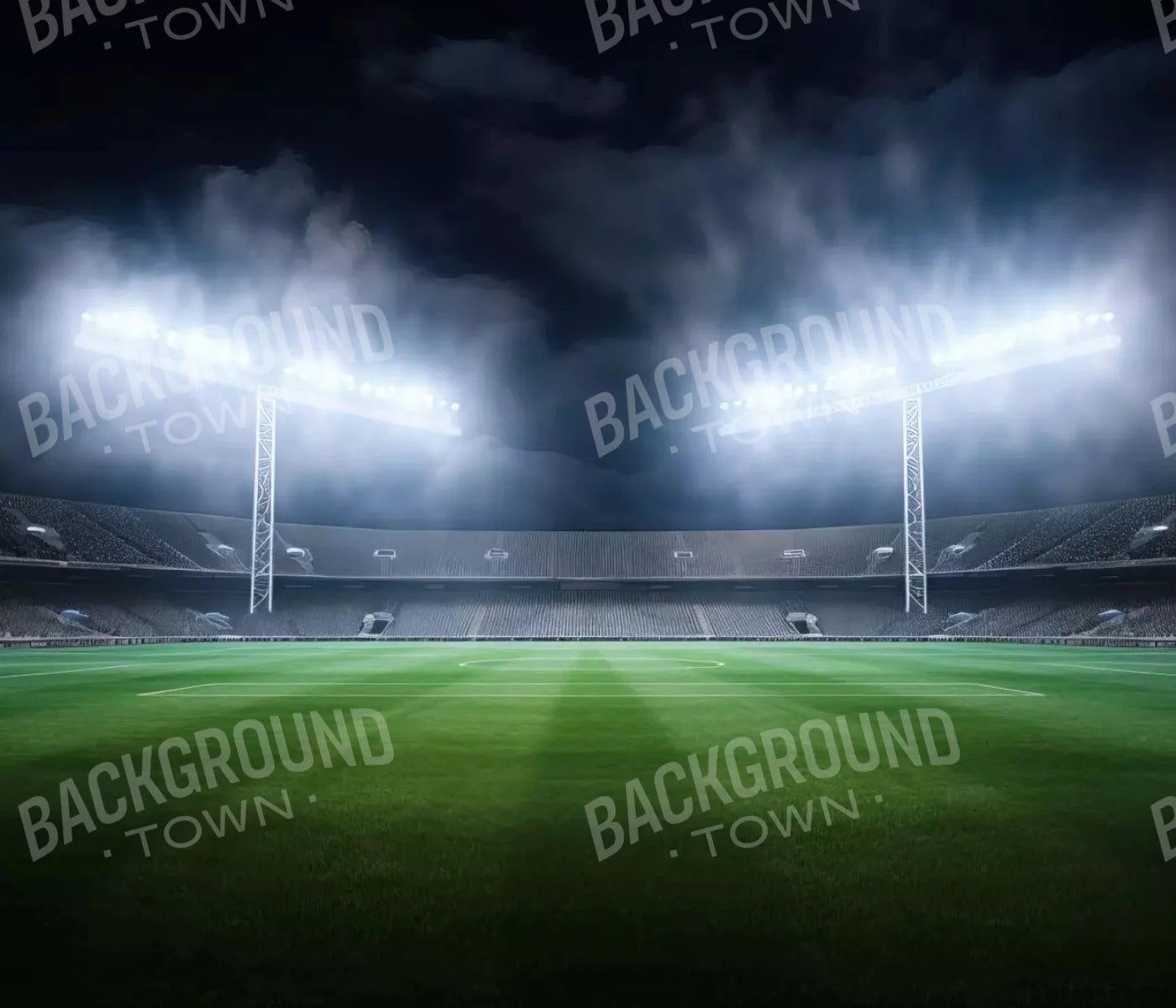 Football Stadium Lights 12X10 Ultracloth ( 144 X 120 Inch ) Backdrop