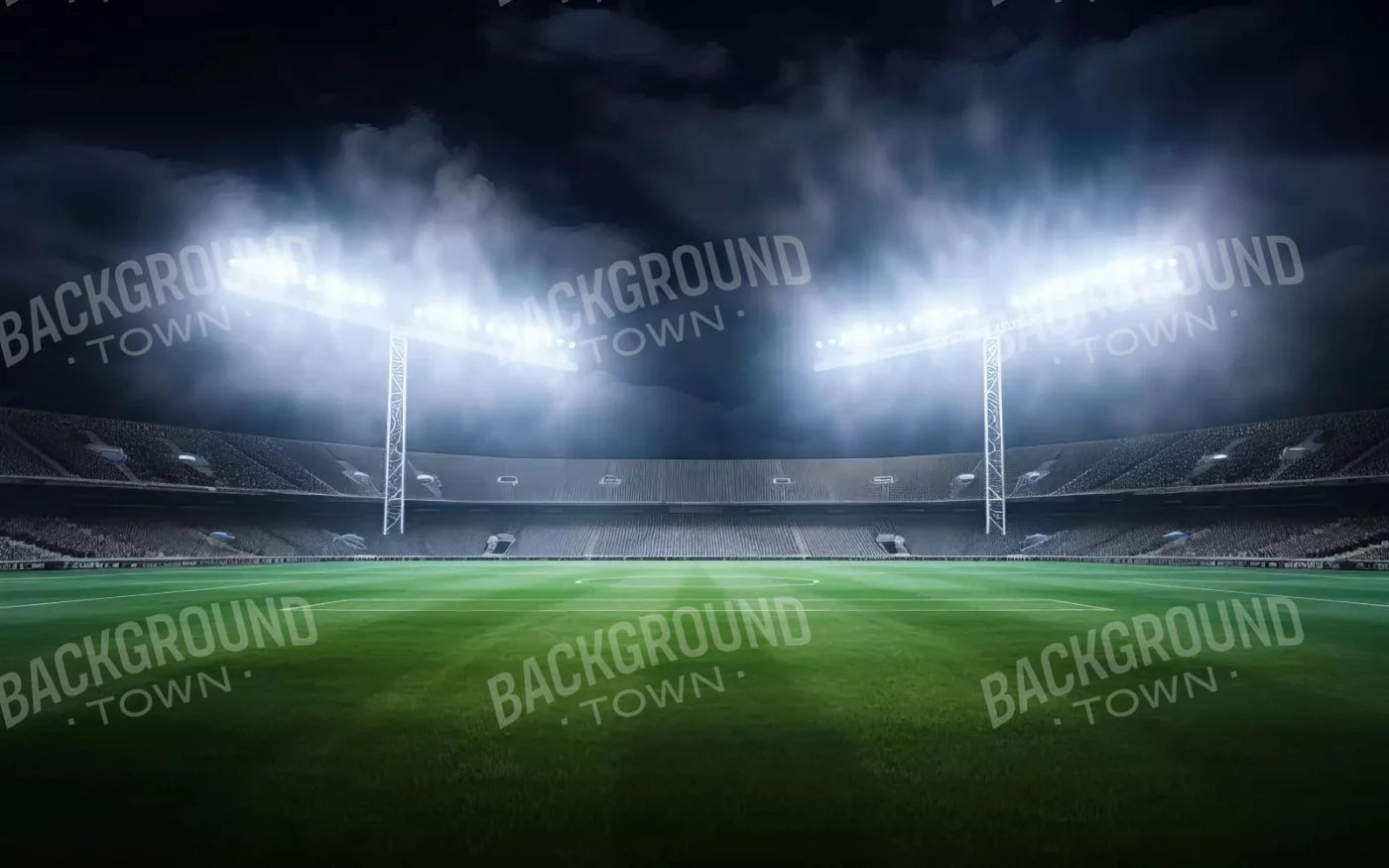 Football Stadium Lights 14X9 Ultracloth ( 168 X 108 Inch ) Backdrop