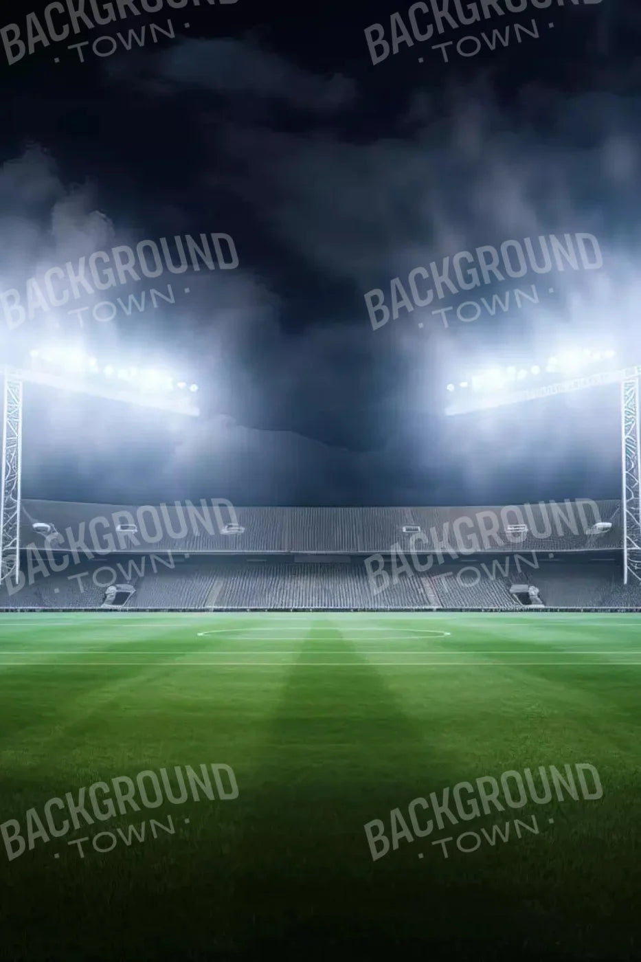 Football Stadium Lights 5X8 Ultracloth ( 60 X 96 Inch ) Backdrop
