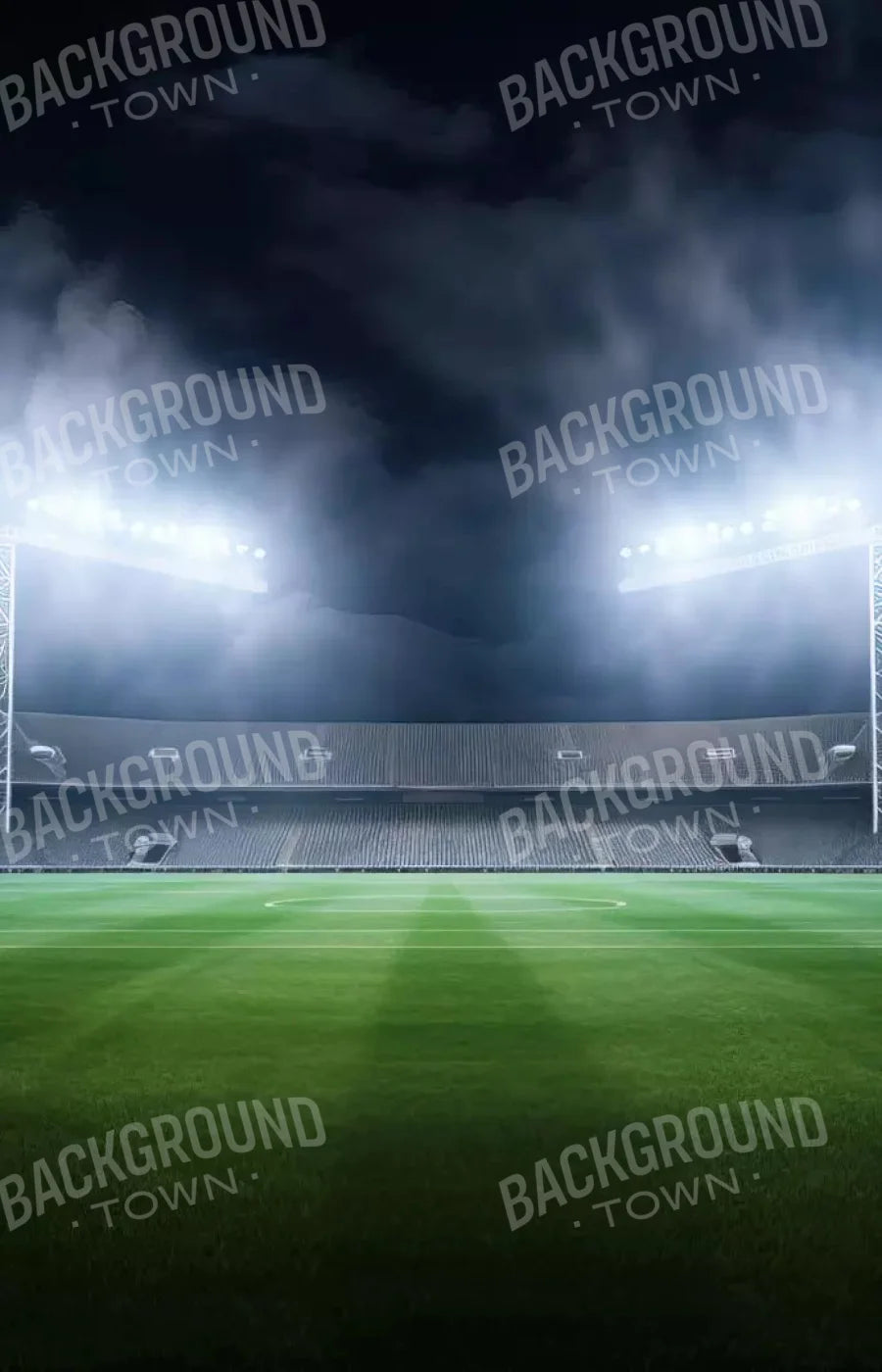 Football Stadium Lights 8X12 Ultracloth ( 96 X 144 Inch ) Backdrop