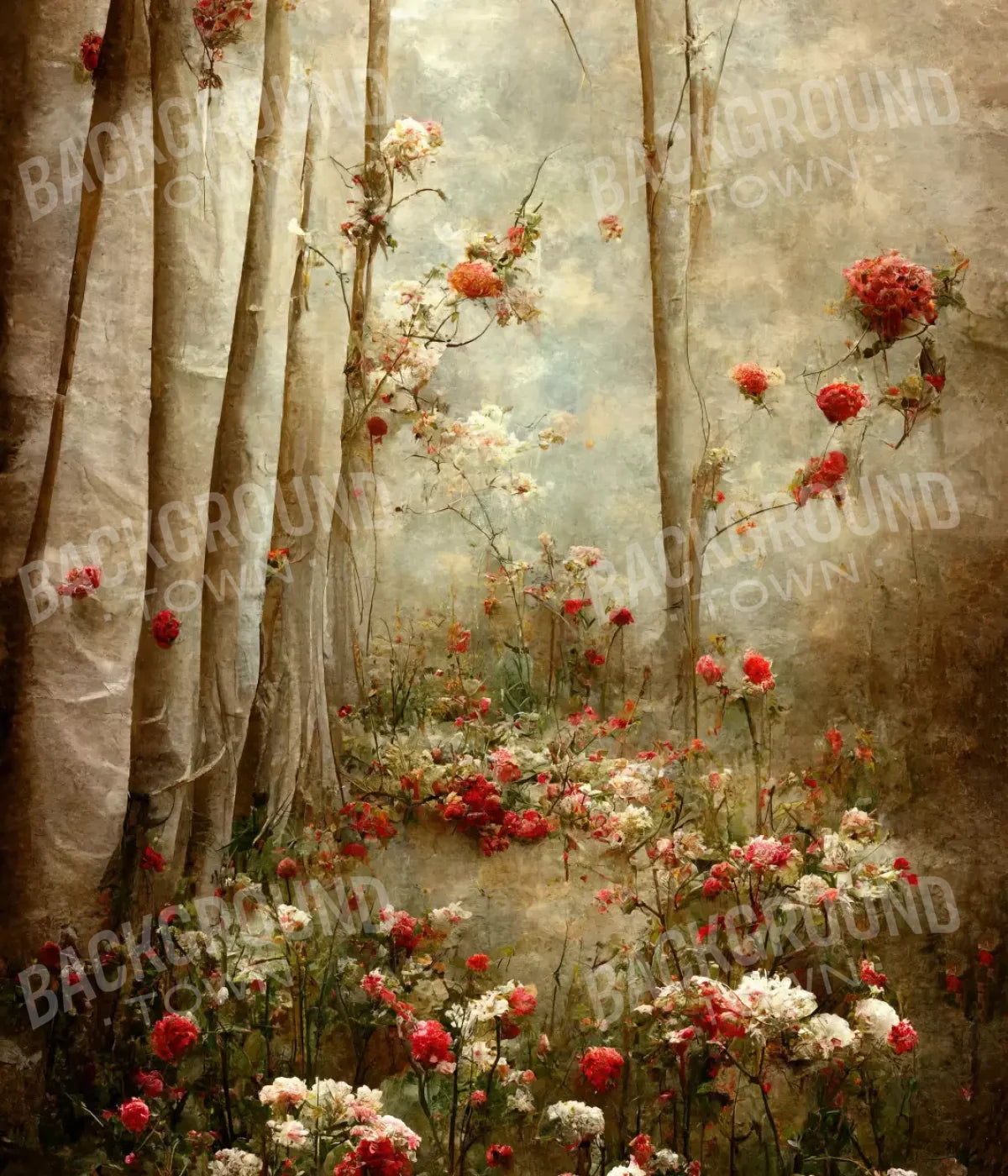 Forest Of Poppys 10X12 Ultracloth ( 120 X 144 Inch ) Backdrop