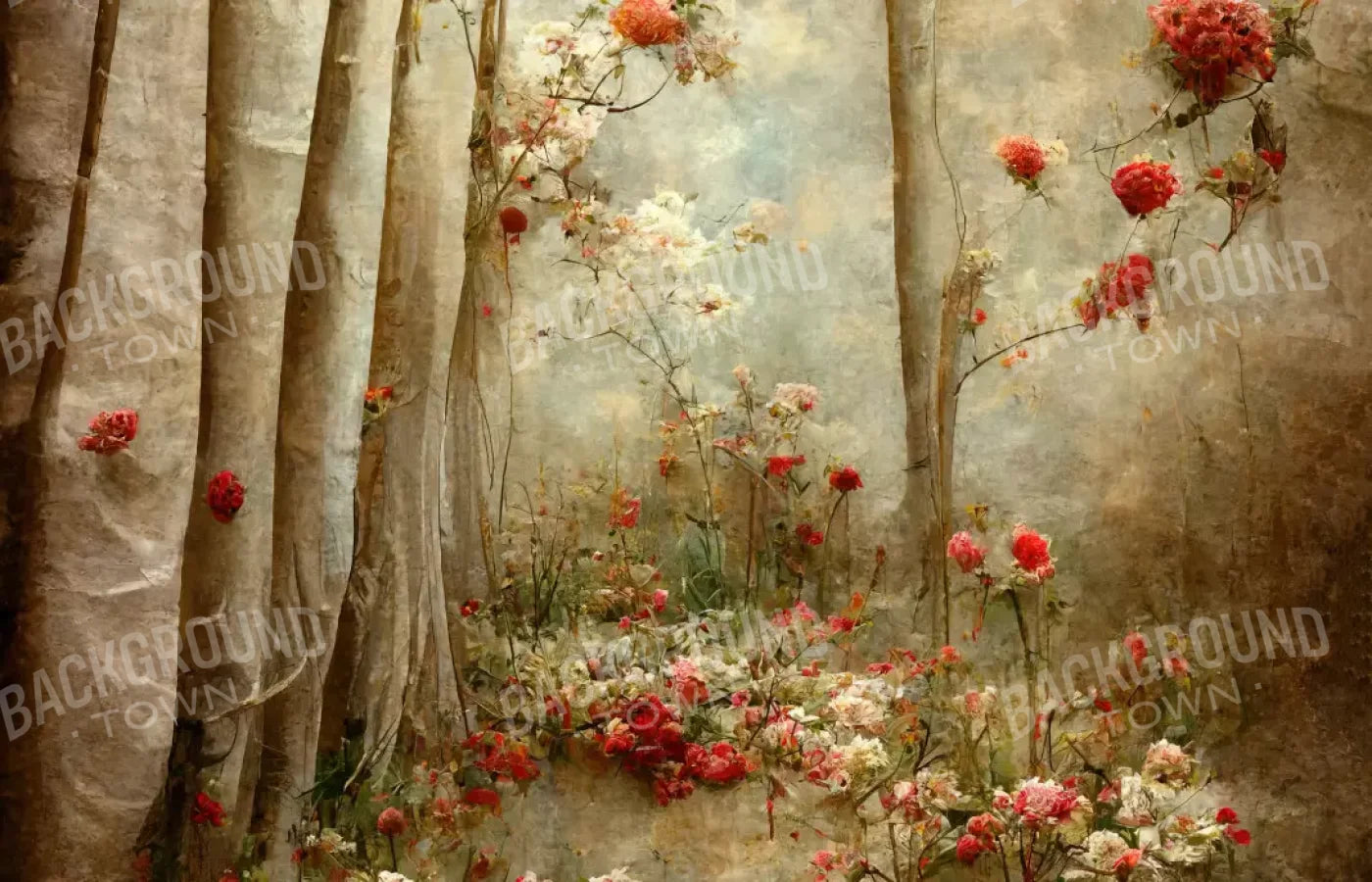 Forest Of Poppys 12X8 Ultracloth ( 144 X 96 Inch ) Backdrop