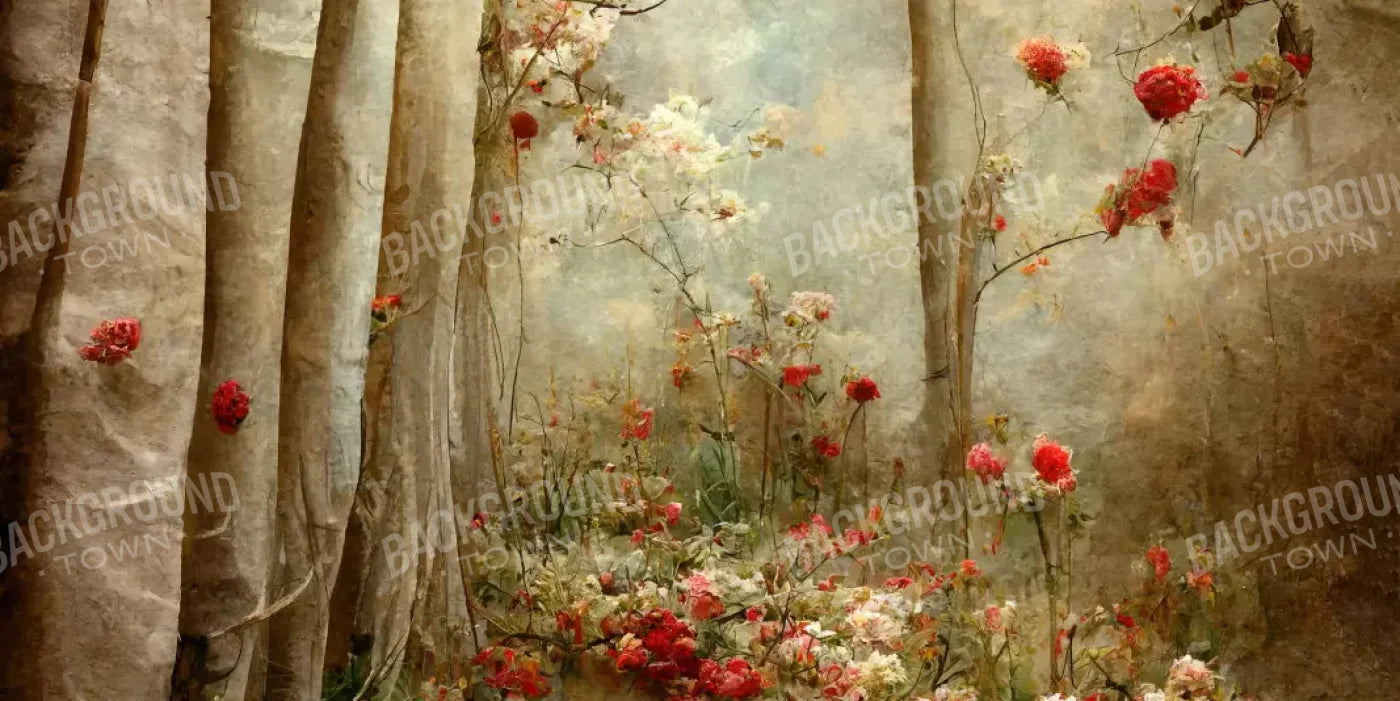 Forest Of Poppys 20X10 Ultracloth ( 240 X 120 Inch ) Backdrop