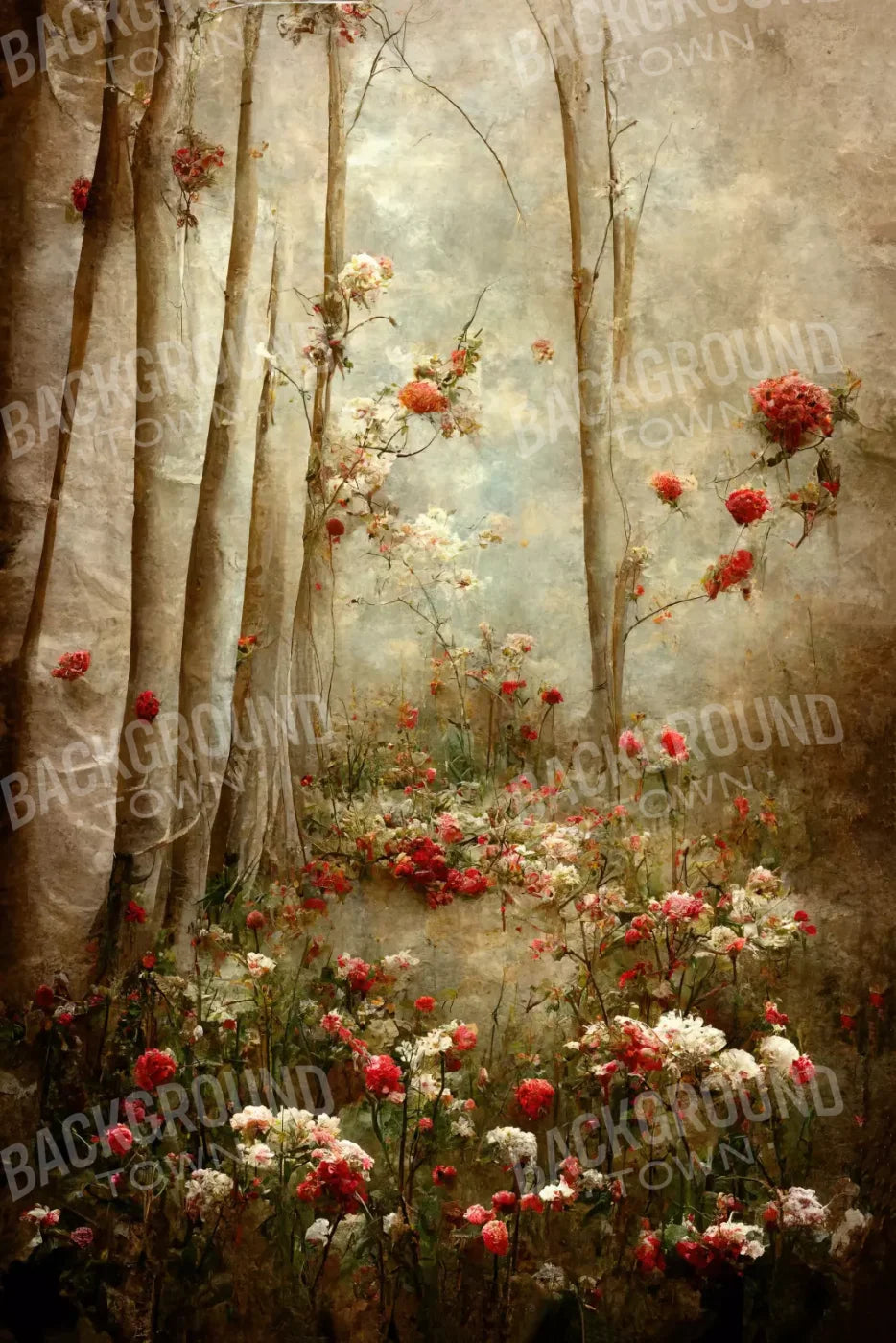 Forest Of Poppys 5X8 Ultracloth ( 60 X 96 Inch ) Backdrop