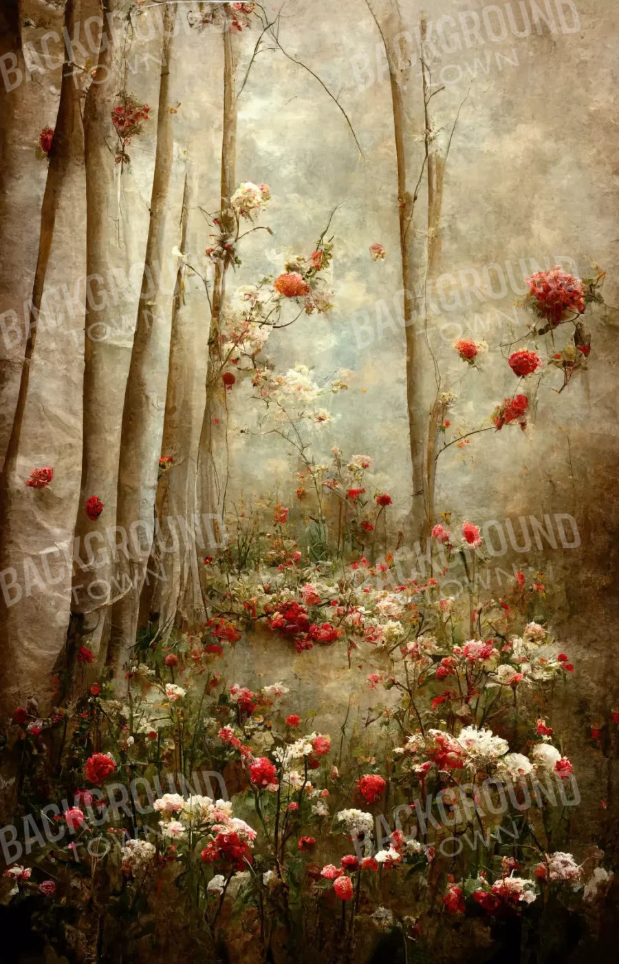 Forest Of Poppys 8X12 Ultracloth ( 96 X 144 Inch ) Backdrop