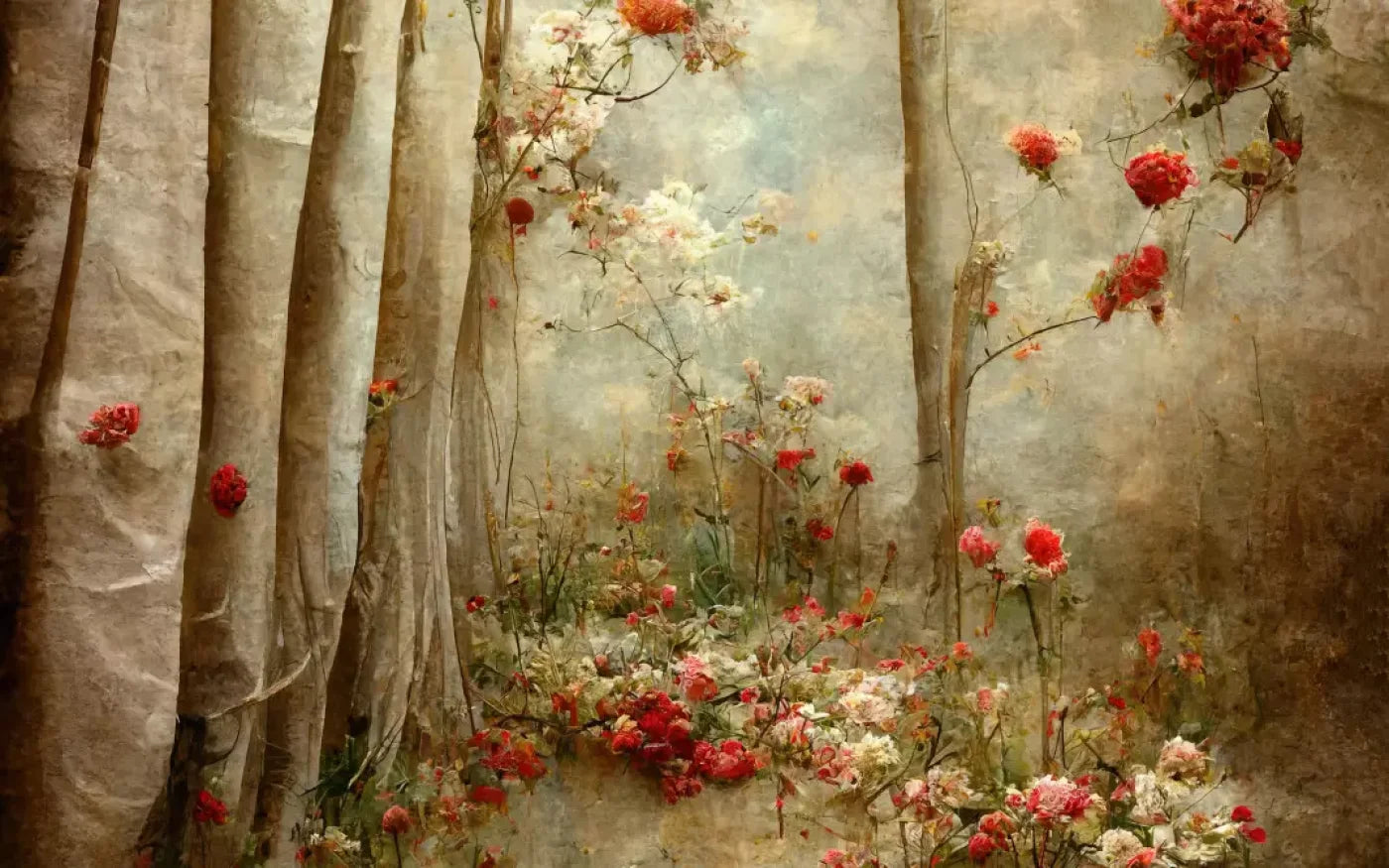 Forest Of Poppys 14X9 Ultracloth ( 168 X 108 Inch ) Backdrop