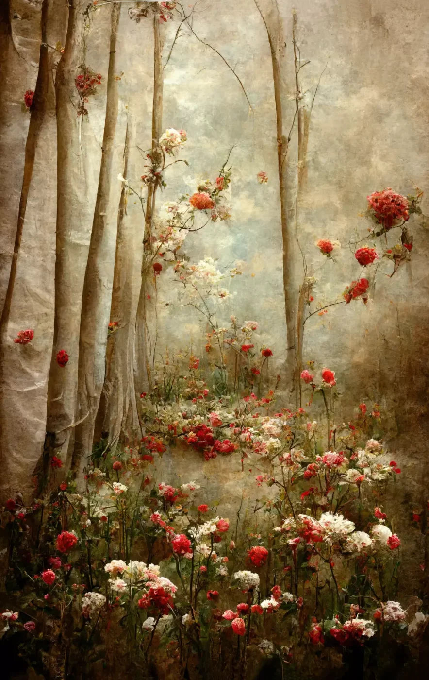 Forest Of Poppys 10X16 Ultracloth ( 120 X 192 Inch ) Backdrop