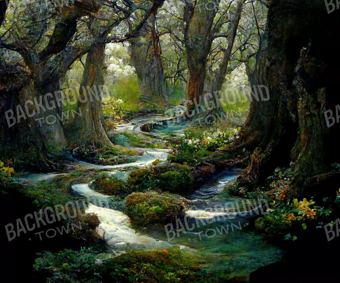 Forest Stream 5’X4’2’ Fleece (60 X 50 Inch) Backdrop