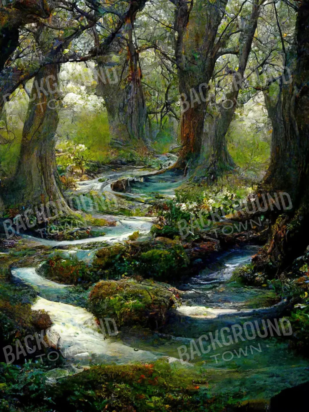 Forest Stream 5’X6’8’ Fleece (60 X 80 Inch) Backdrop