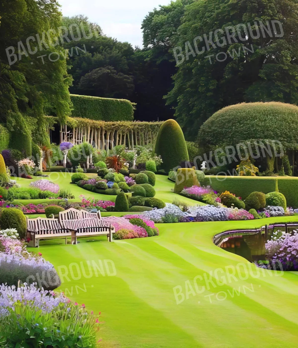Formal Gardens 10X12 Ultracloth ( 120 X 144 Inch ) Backdrop