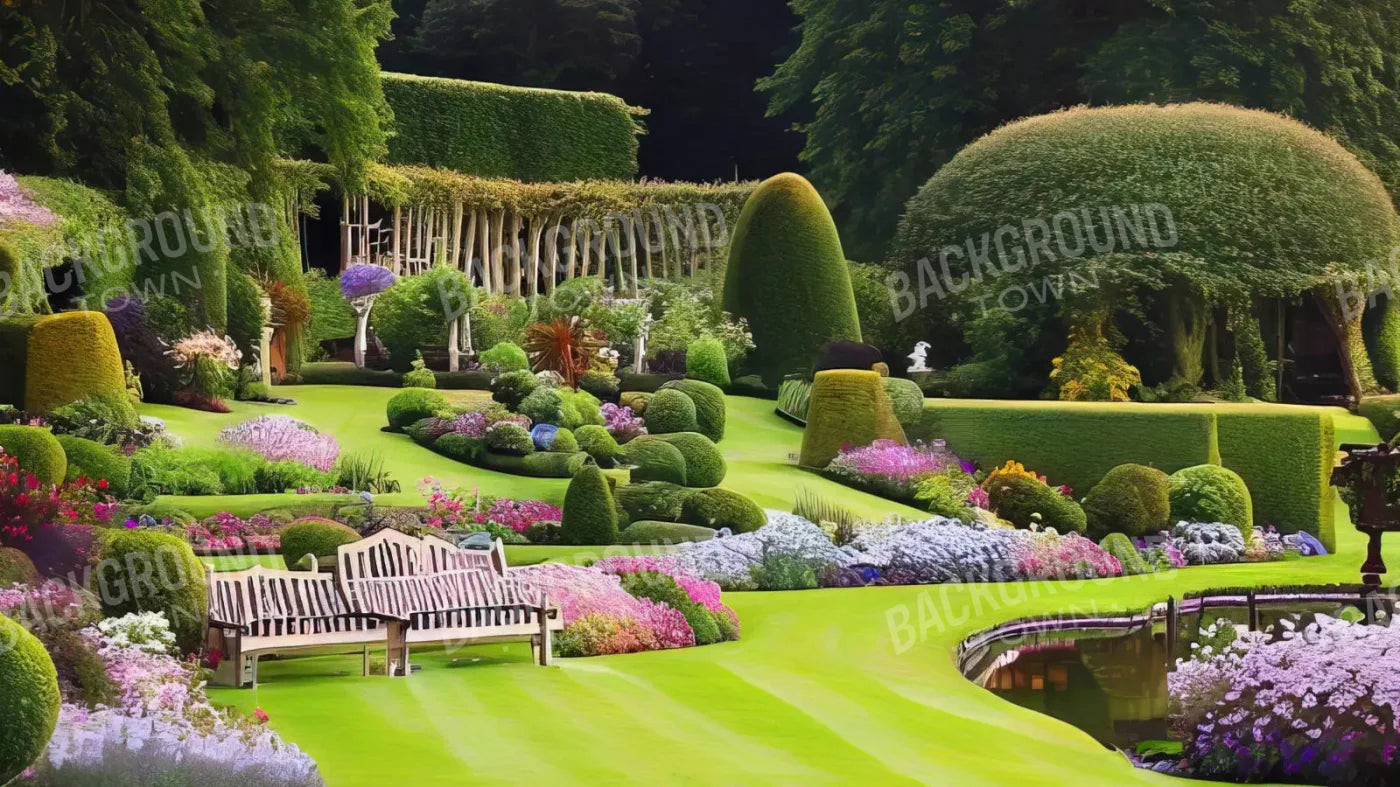 Formal Gardens 14X8 Ultracloth ( 168 X 96 Inch ) Backdrop