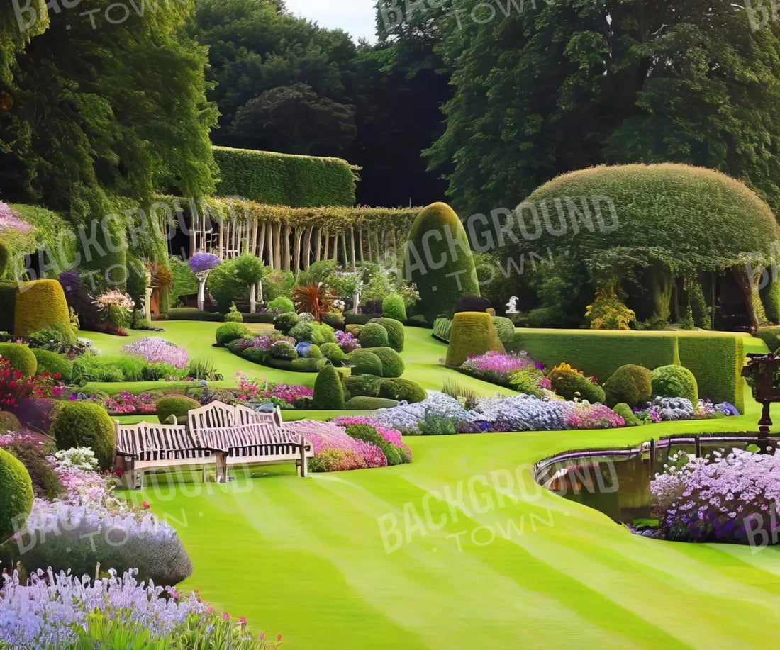 Formal Gardens 5X42 Fleece ( 60 X 50 Inch ) Backdrop