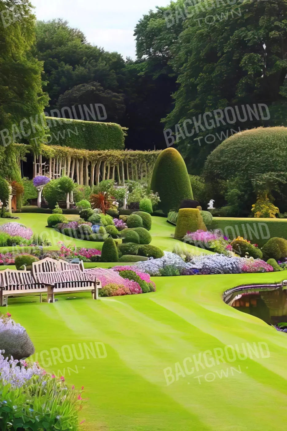 Formal Gardens 5X8 Ultracloth ( 60 X 96 Inch ) Backdrop