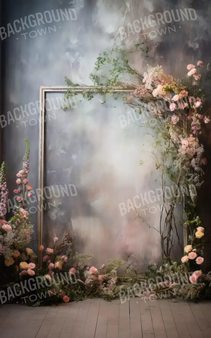 Framed Floral Ii 5X8 Ultracloth ( 60 X 96 Inch ) Backdrop