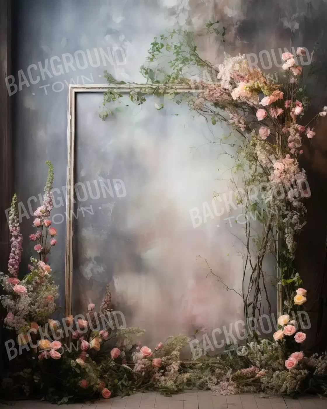 Framed Floral Ii 8X10 Fleece ( 96 X 120 Inch ) Backdrop