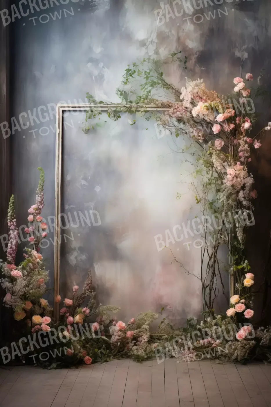 Framed Floral Ii 8X12 Ultracloth ( 96 X 144 Inch ) Backdrop