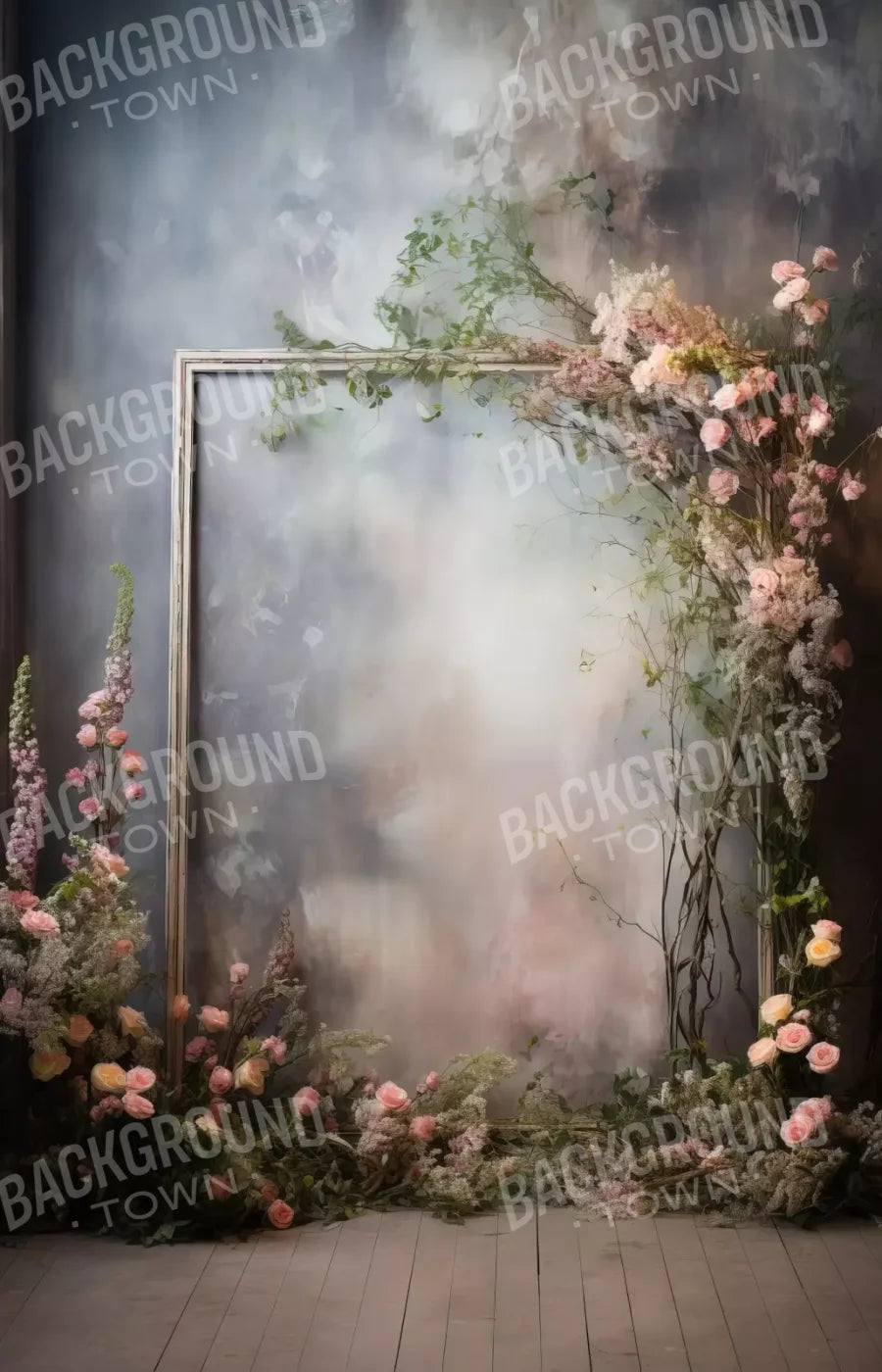 Framed Floral Ii 9X14 Ultracloth ( 108 X 168 Inch ) Backdrop