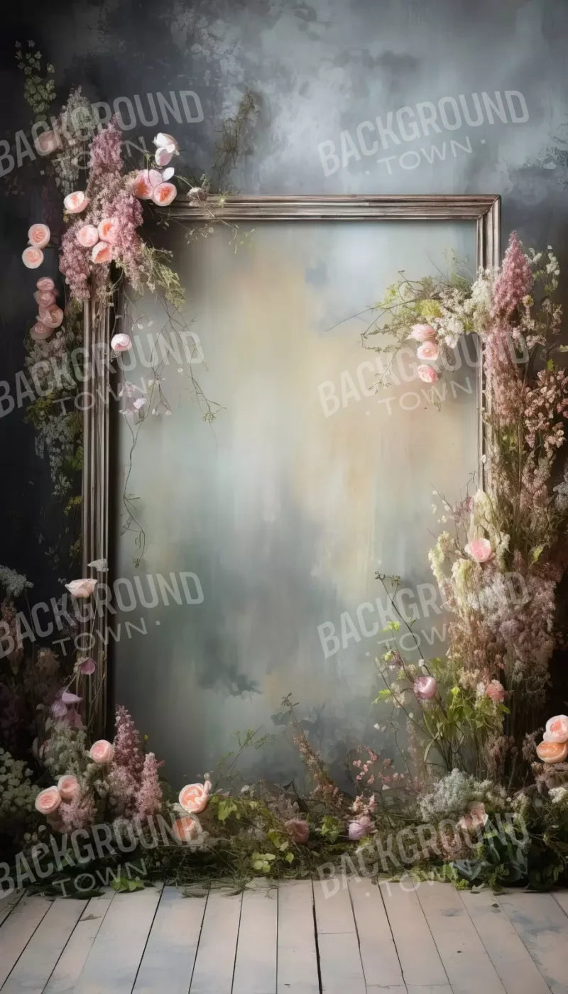 Framed Floral 8X14 Ultracloth ( 96 X 168 Inch ) Backdrop