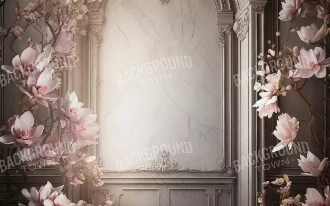Framing Magnolia Blossoms 16’X10’ Ultracloth (192 X 120 Inch) Backdrop