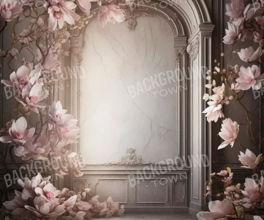 Framing Magnolia Blossoms 5’X4’2 Fleece (60 X 50 Inch) Backdrop