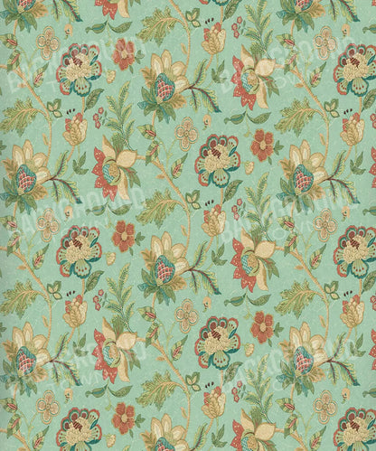 Green Floral Backdrop for Photography