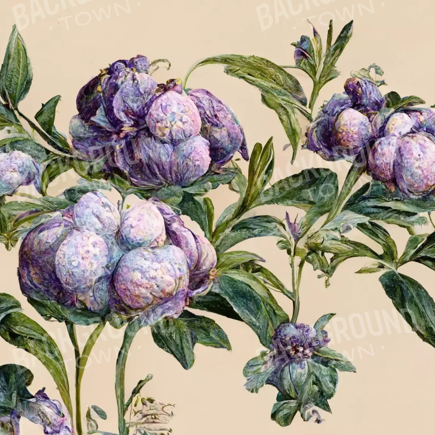 French Botanical 8’X8’ Fleece (96 X Inch) Backdrop