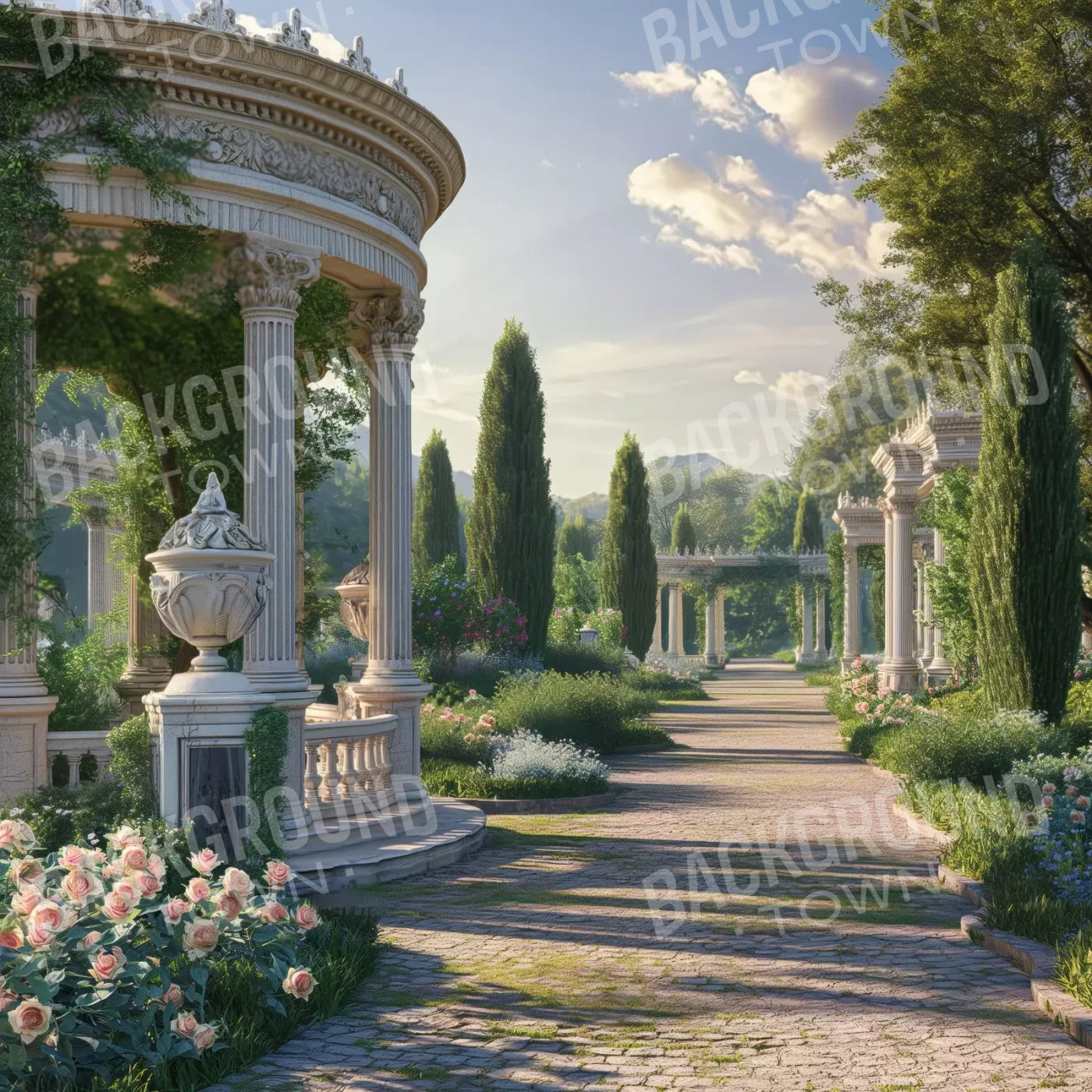 French Garden 10’X10’ Ultracloth (120 X Inch) Backdrop