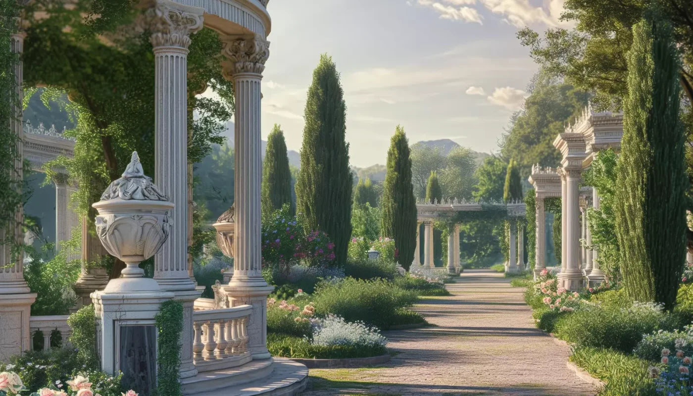 French Garden 14’X8’ Ultracloth (168 X 96 Inch) Backdrop