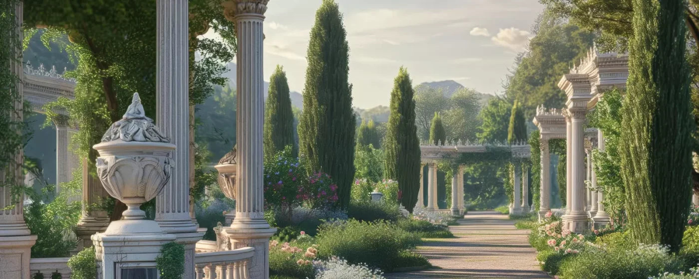 French Garden 20’X8’ Ultracloth (240 X 96 Inch) Backdrop