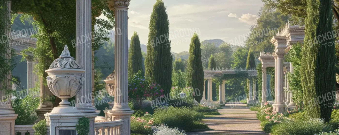 French Garden 20’X8’ Ultracloth (240 X 96 Inch) Backdrop
