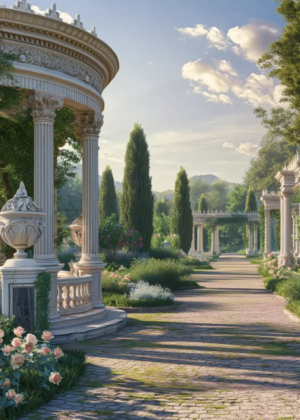 French Garden 5’X7’ Ultracloth (60 X 84 Inch) Backdrop