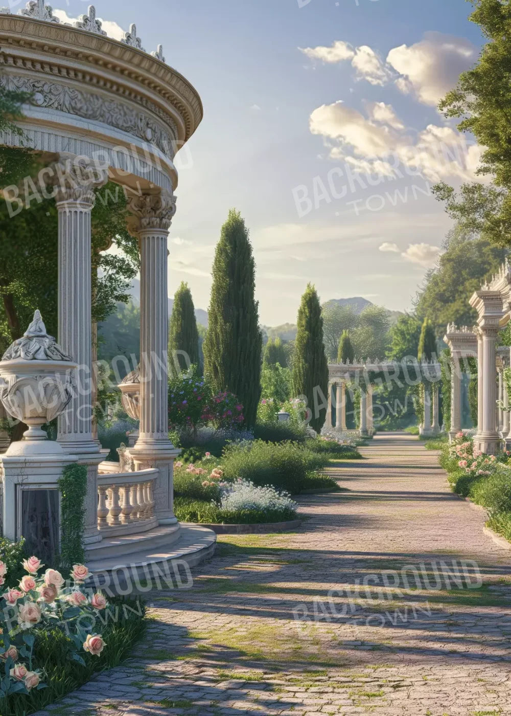 French Garden 5’X7’ Ultracloth (60 X 84 Inch) Backdrop