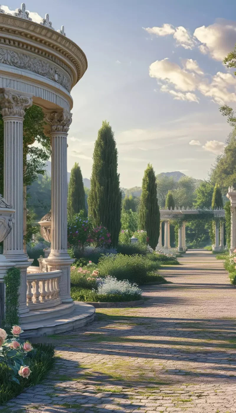 French Garden 8’X14’ Ultracloth (96 X 168 Inch) Backdrop