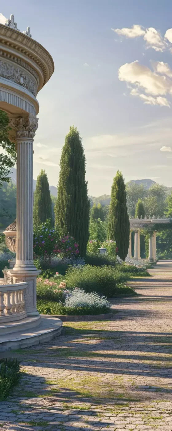 French Garden 8’X20’ Ultracloth (96 X 240 Inch) Backdrop