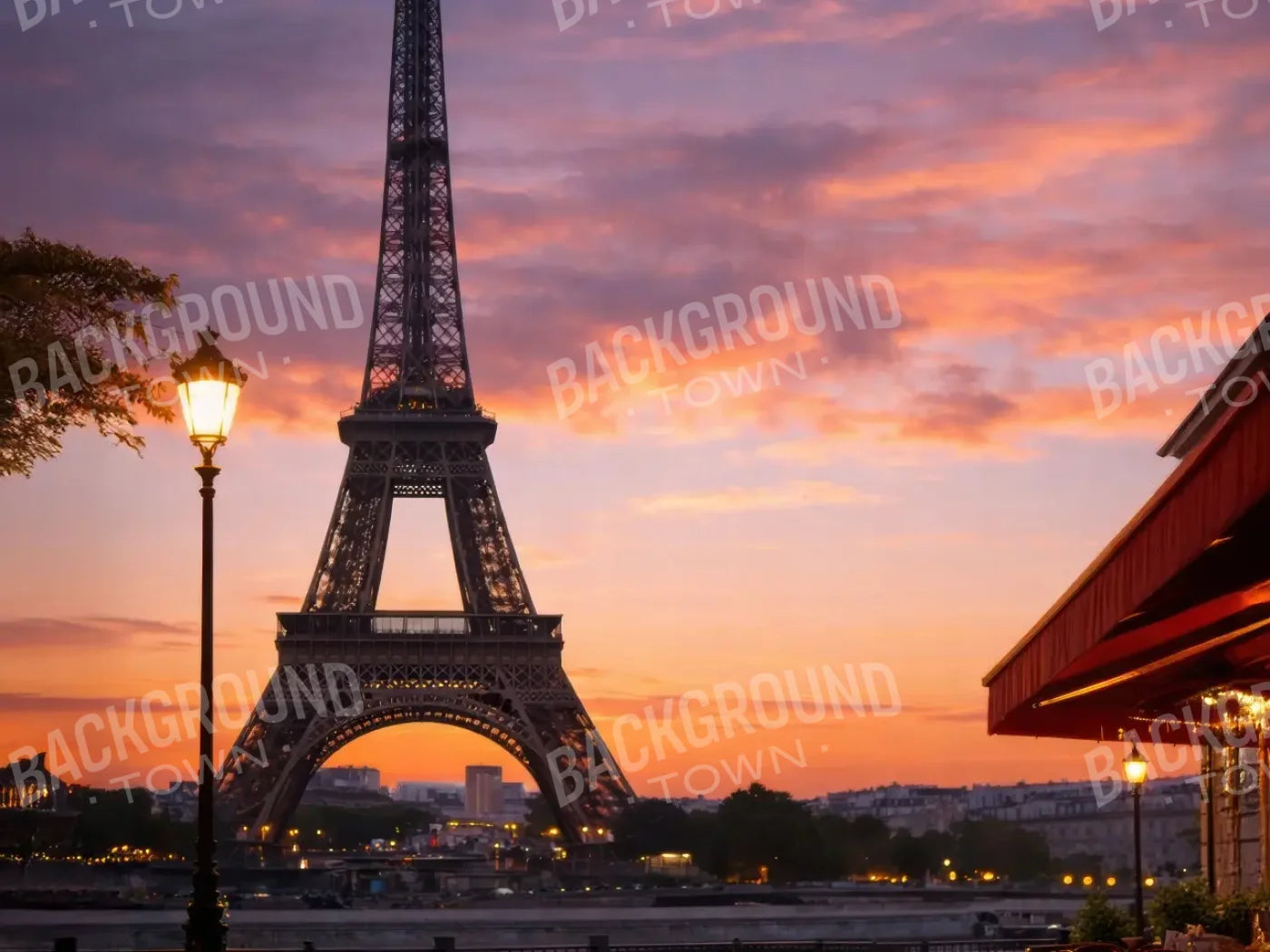 French Sunset 8’x6’ Fleece (96 x 72 inch) Backdrop