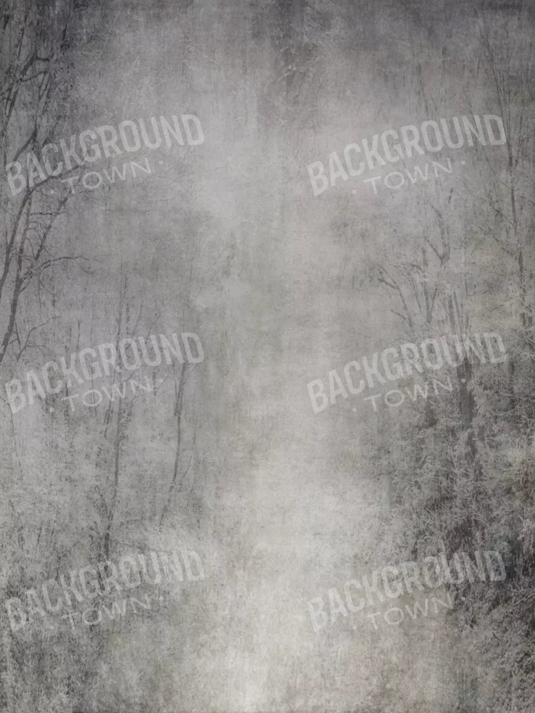 Frosted Trees 5’X6’8’ Fleece (60 X 80 Inch) Backdrop