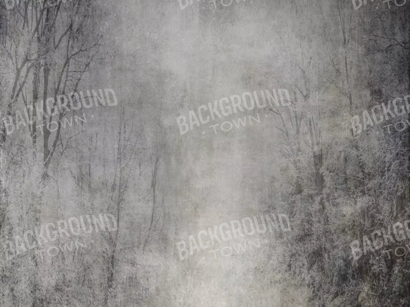 Frosted Trees 7’X5’ Ultracloth (84 X 60 Inch) Backdrop