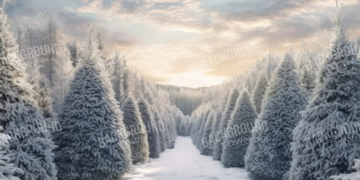 Frosty Forest 20’x10’ UltraCloth (240 x 120 inch) Backdrop